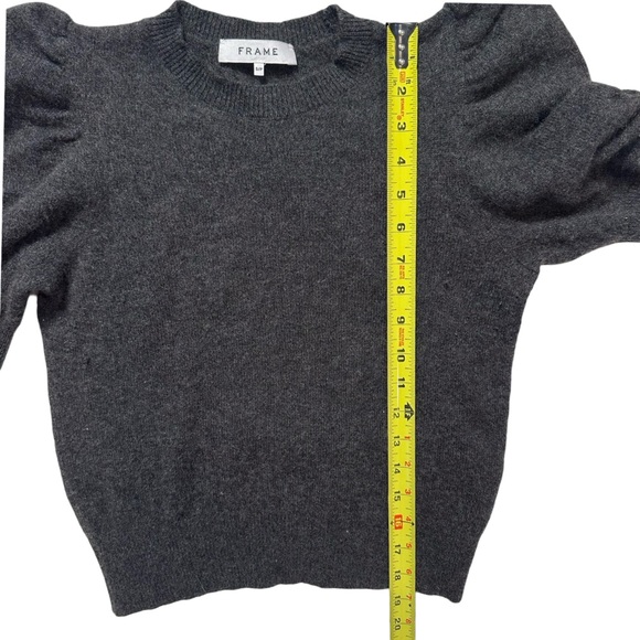 FRAME Ruched Sleeve Cashmere Sweater - Picture 7 of 15